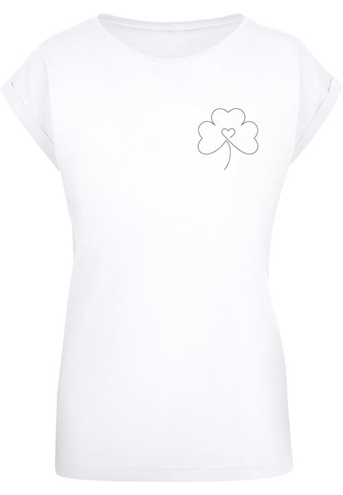 Merchcode Shirts 'Spring - Leaf Clover Flower'  sort / hvid