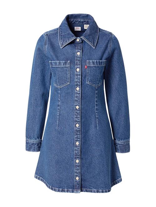 LEVI'S ® Blusekjole 'Mini Dress'  blodrød / black denim / hvid