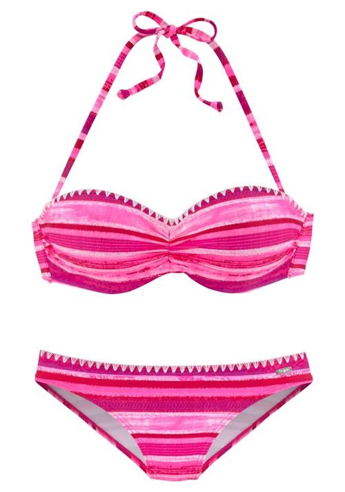 BUFFALO Bikini  pink / hvid