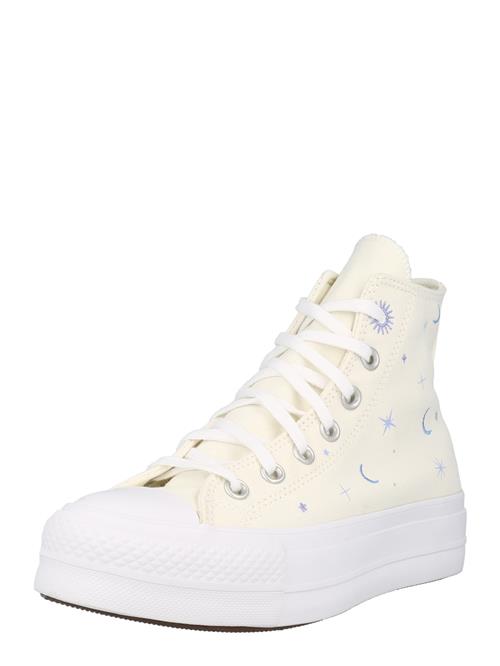 Se CONVERSE Sneaker high 'Chuck Taylor All Star Lift'  lysebeige / lilla / hvid ved About You