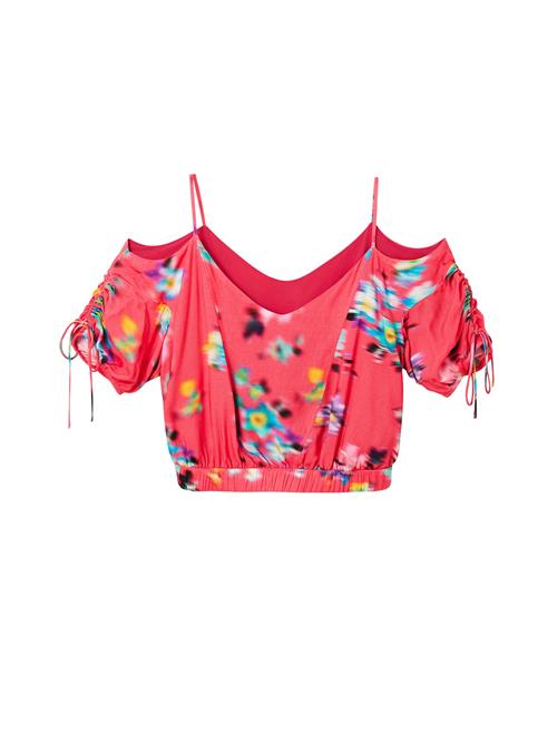 Se Desigual Overdel 'Betty'  aqua / gul / pink / hvid ved About You