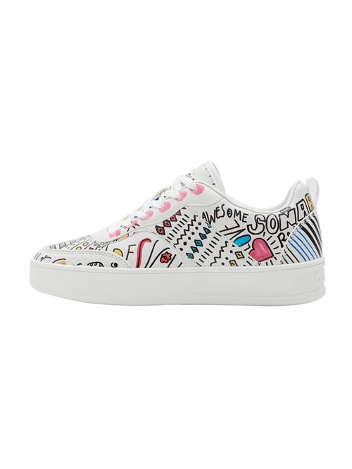 Se Desigual Sneaker low  lyseblå / lyserød / sort / hvid ved About You