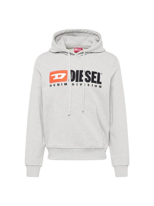 Se DIESEL Sweatshirt 'Ginn'  grå-meleret / rød / sort / hvid ved About You