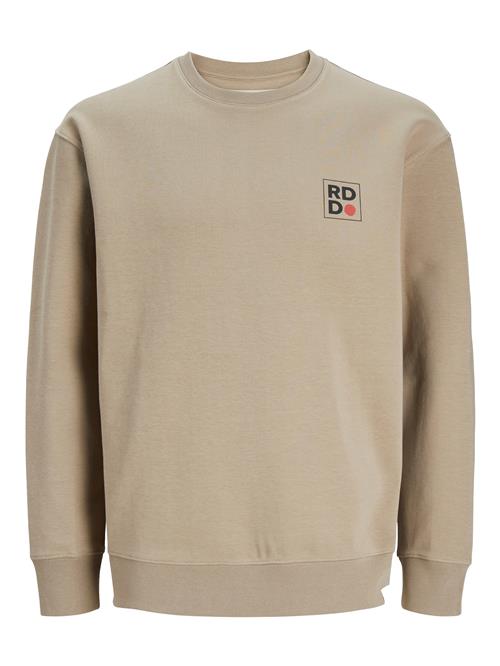 R.D.D. ROYAL DENIM DIVISION Sweatshirt 'Dean'  beige / rød