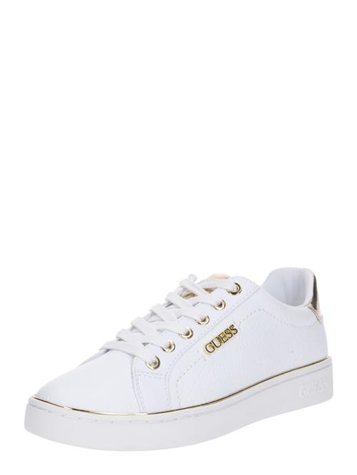 Se GUESS Sneaker low 'BECKIE'  guld / hvid ved About You