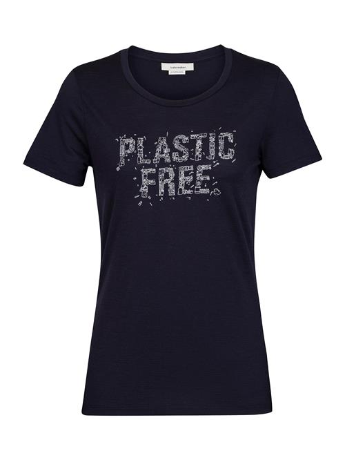 Se ICEBREAKER Funktionsbluse 'Tech Lite II Plastic Free'  navy / hvid ved About You