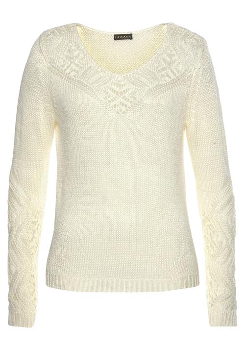 LASCANA Pullover  naturhvid