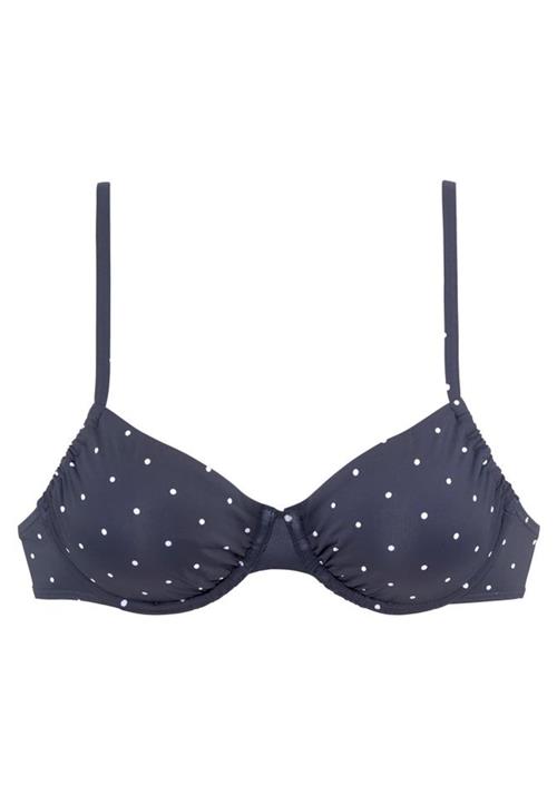 LASCANA Bikinioverdel 'Sparkel'  navy / hvid