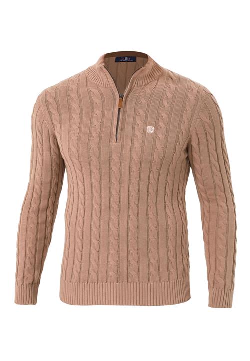 Se Jimmy Sanders Pullover  camel / hvid ved About You