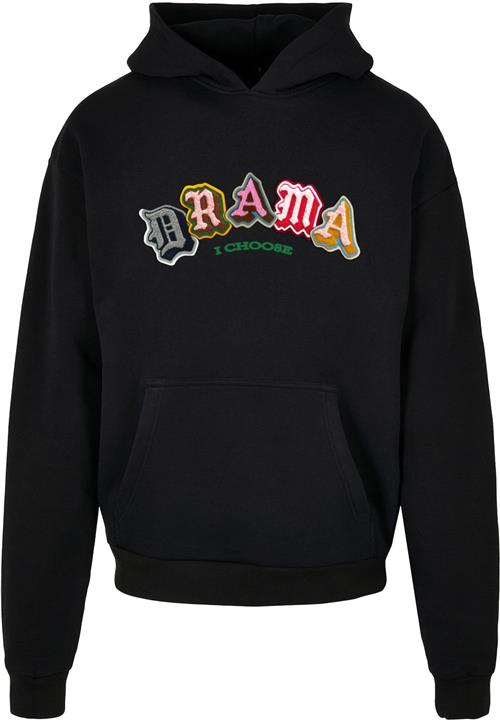 Se MT Upscale Sweatshirt 'Drama I choose'  blandingsfarvet / sort ved About You