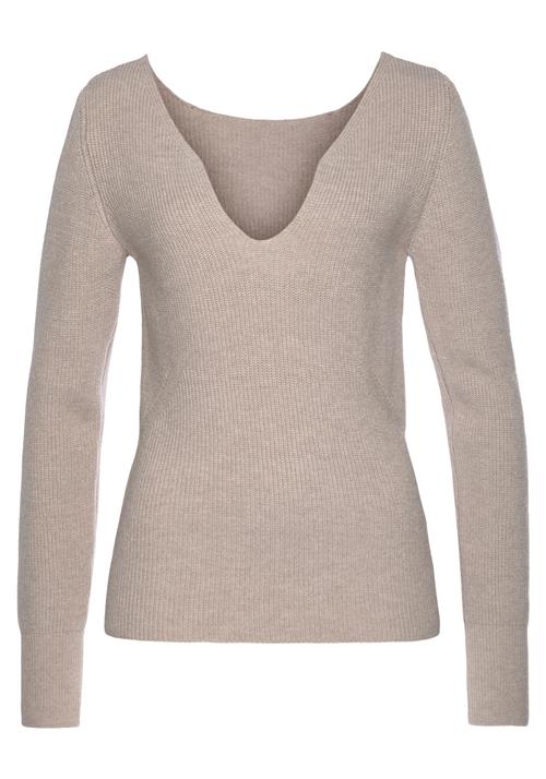 LASCANA Pullover  beige-meleret