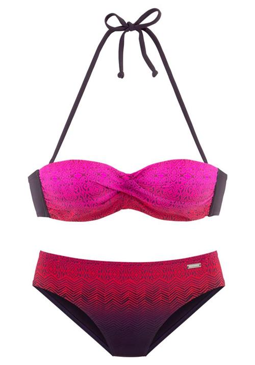 Se LASCANA Bikini 'Iris'  pink / rød / sort ved About You