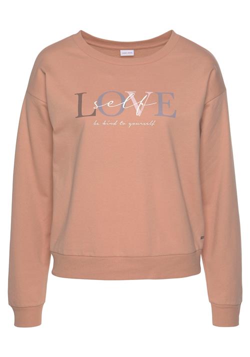 Se LASCANA Sweatshirt  røgblå / choko / abrikos / lyserød ved About You