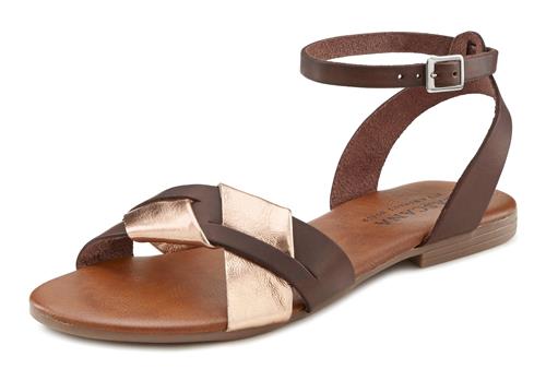 LASCANA Sandaler med rem  bronze / guld