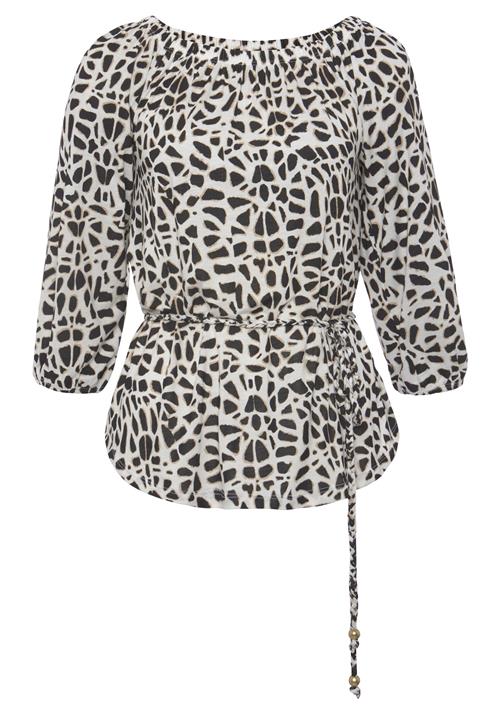 LASCANA Bluse  sort / hvid