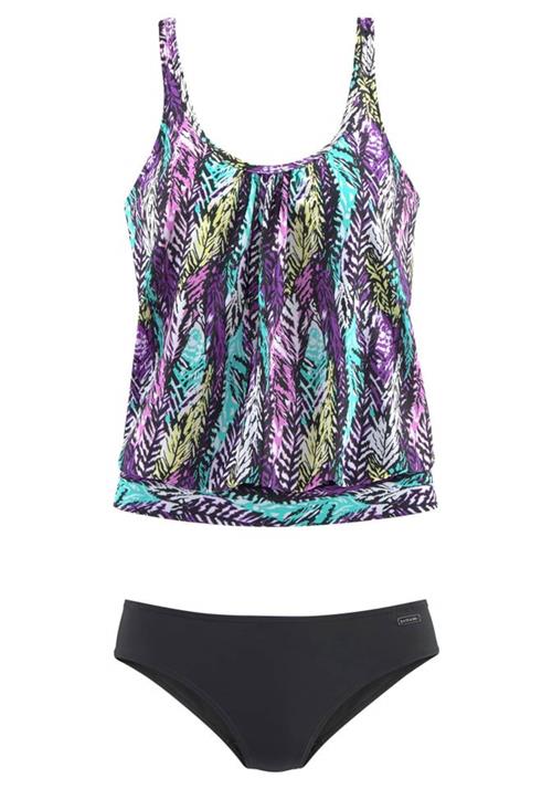 LASCANA Tankini  turkis / lilla / sort