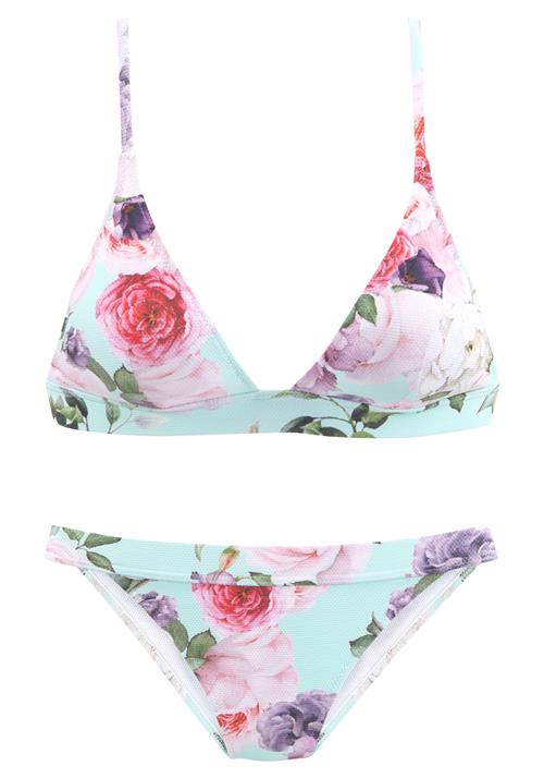 Se LASCANA Bikini  himmelblå / grøn / blomme / lyserød / rød ved About You