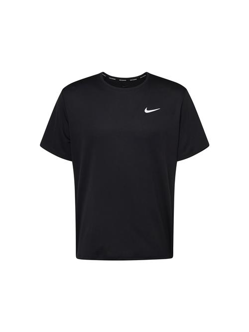 NIKE Funktionsskjorte 'Miler'  sort / hvid