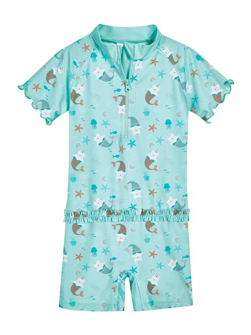 PLAYSHOES UV-beskyttelse 'Einhornmeerkatze'  brun / mint / hvid