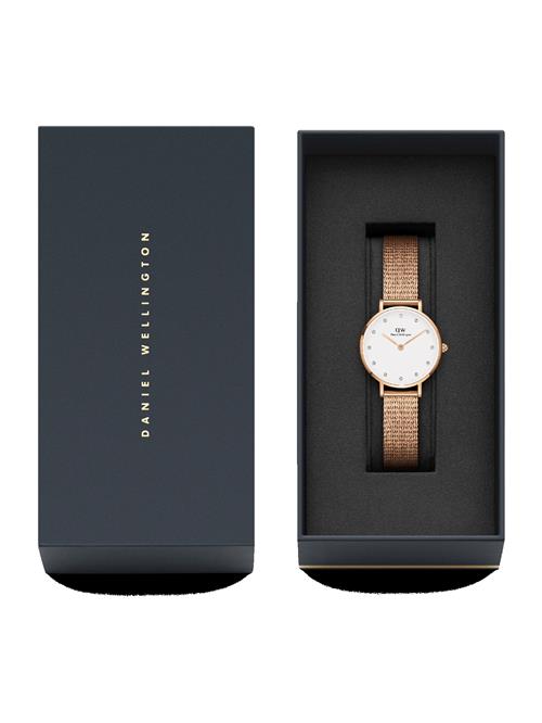 Se Daniel Wellington Analogt ur 'Melrose'  rosa guld / hvid ved About You