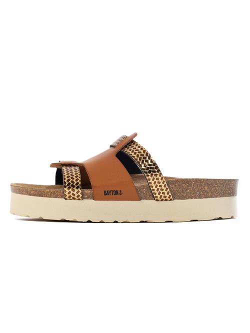 Bayton Pantoletter 'Lecce'  camel / brun / guld / sort