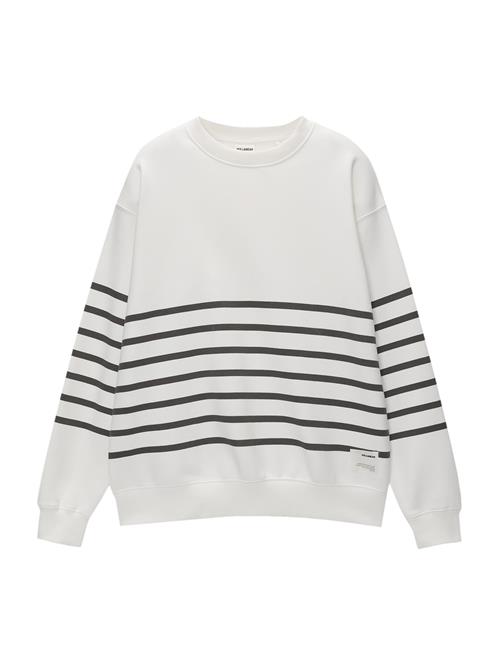 Se Pull&Bear Sweatshirt  antracit / hvid ved About You