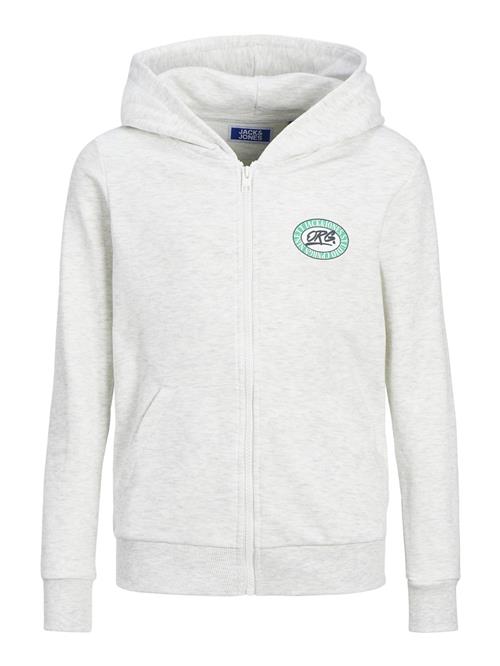 Se Jack & Jones Junior Sweatjakke  jade / mørkegrøn / hvid / hvid-meleret ved About You