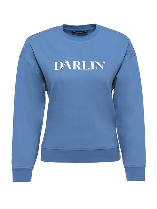 Se FRESHLIONS Sweatshirt ' DARLIN '  blå / hvid ved About You