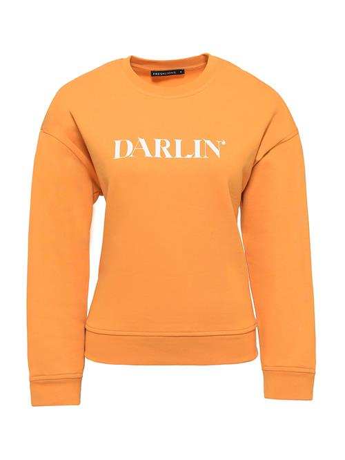 Se FRESHLIONS Sweatshirt ' DARLIN '  orange / hvid ved About You