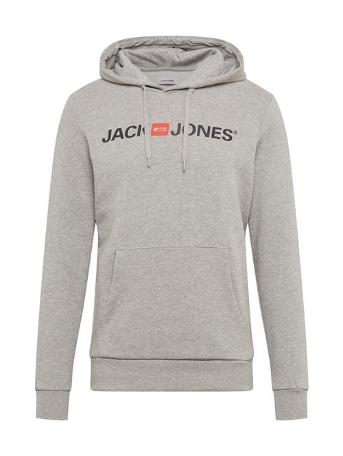 JACK & JONES Sweatshirt  grå-meleret / orange / sort