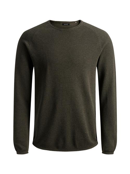 JACK & JONES Pullover 'Hill'  marin / grøn-meleret / hvid