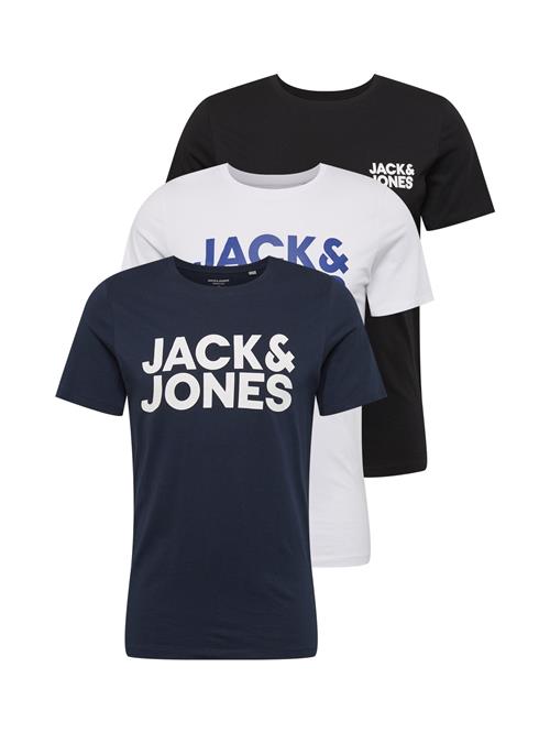 Se JACK & JONES Bluser & t-shirts 'JJECorp'  marin / ensian / sort / hvid ved About You