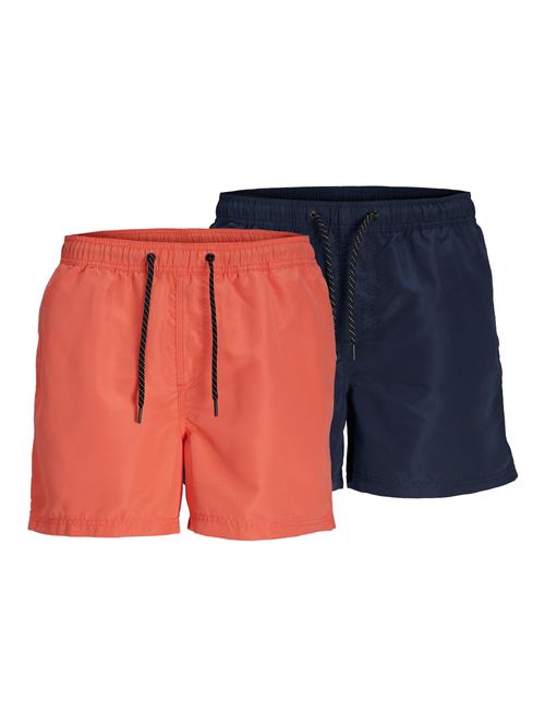 JACK & JONES Badeshorts  natblå / orange