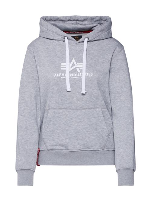 ALPHA INDUSTRIES Sweatshirt  grå-meleret / rød / hvid