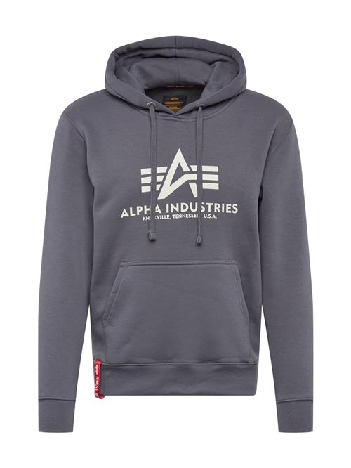 ALPHA INDUSTRIES Sweatshirt  mørkegrå / hvid