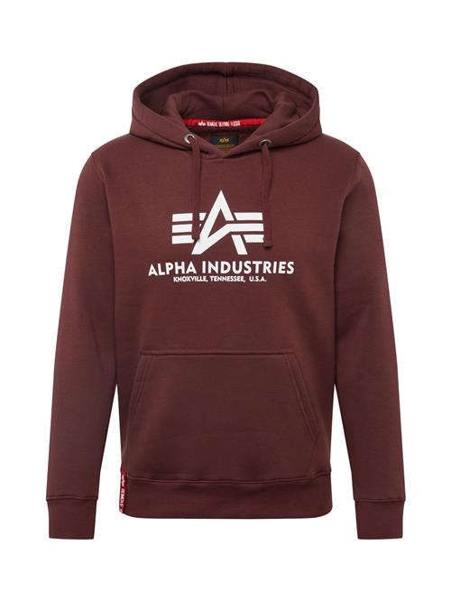 Se ALPHA INDUSTRIES Sweatshirt  burgunder / hvid ved About You