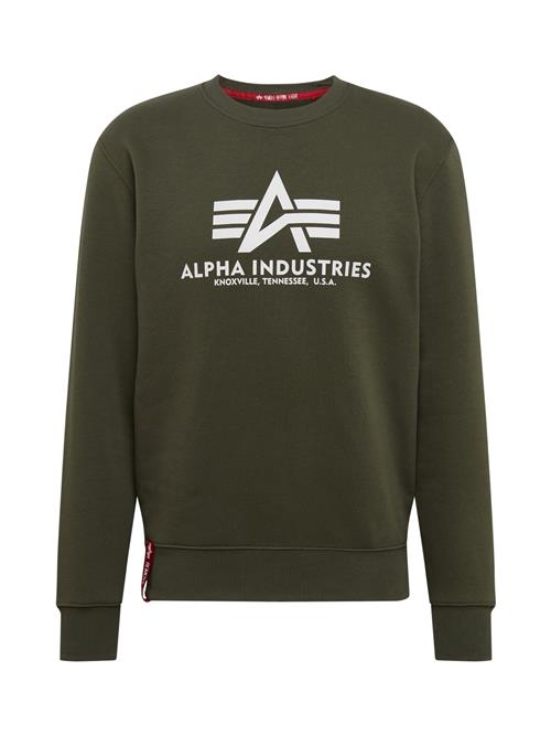 ALPHA INDUSTRIES Sweatshirt  oliven / rød / hvid