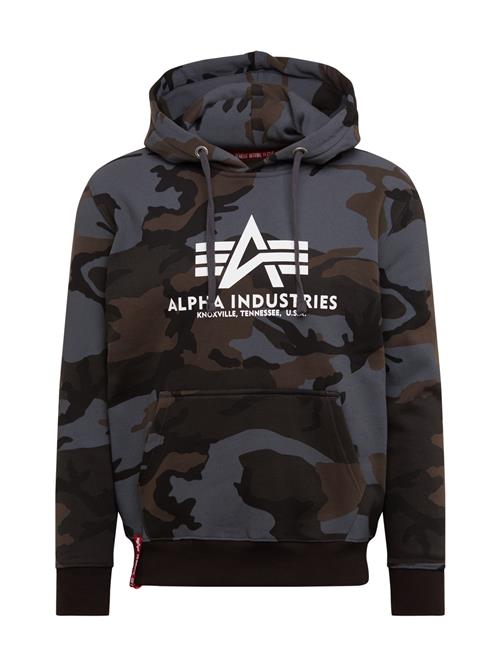 ALPHA INDUSTRIES Sweatshirt  brun / grå / sort / hvid