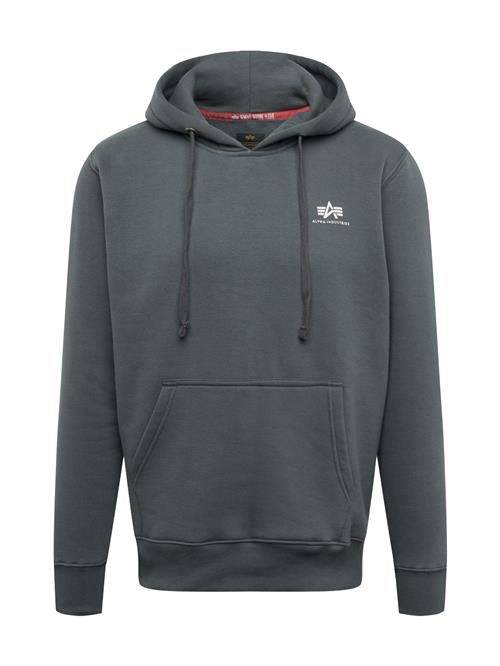 ALPHA INDUSTRIES Sweatshirt  mørkegrå / hvid