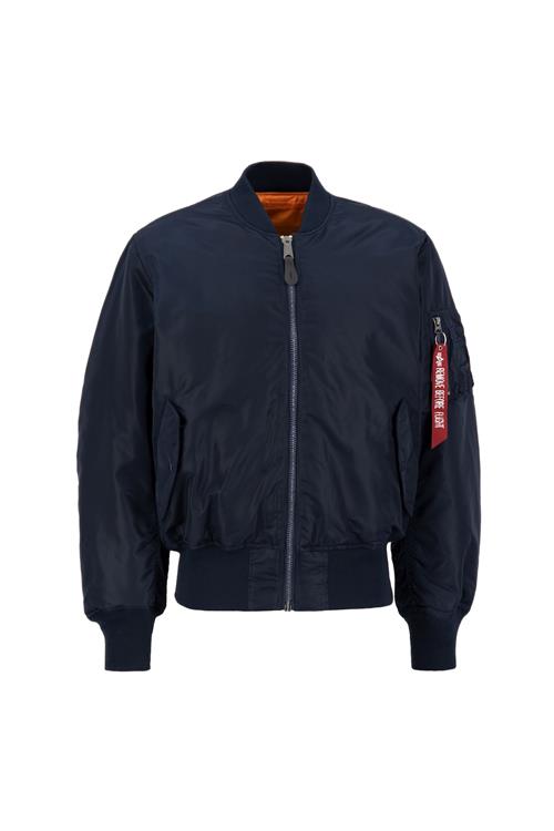 ALPHA INDUSTRIES Overgangsjakke 'MA-1'  natblå / orange