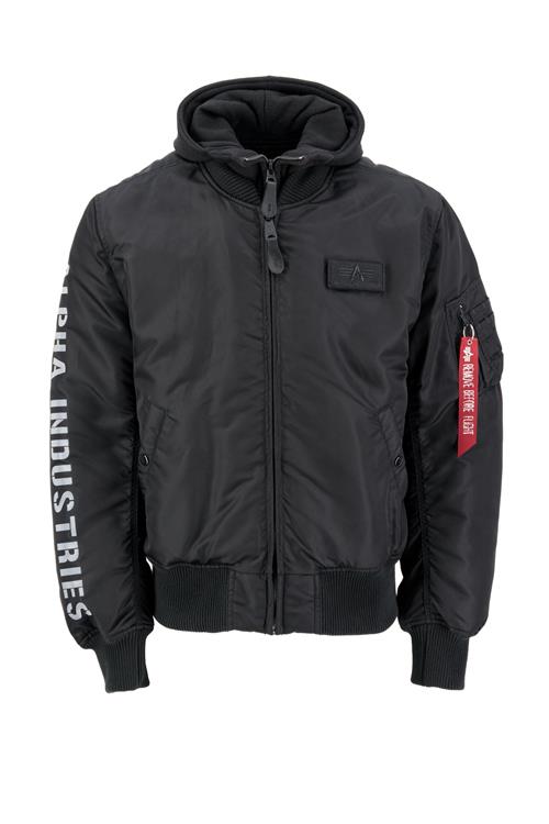 ALPHA INDUSTRIES Overgangsjakke 'MA-1 D-Tec SE'  sort / hvid