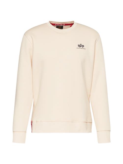 Se ALPHA INDUSTRIES Sweatshirt  creme / sort ved About You