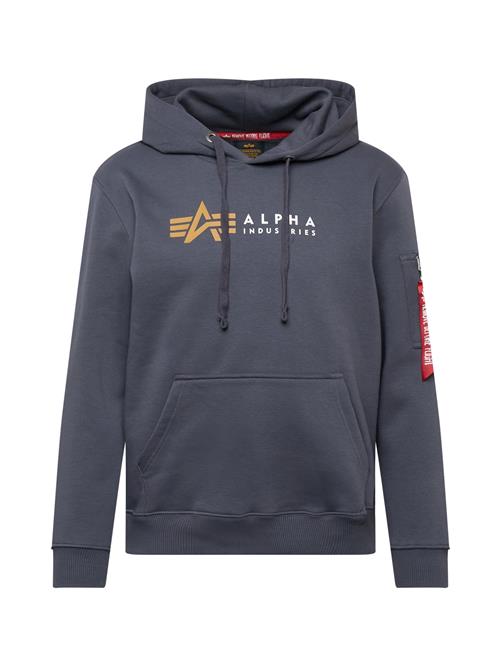 ALPHA INDUSTRIES Sweatshirt  gylden gul / mørkegrå / hvid