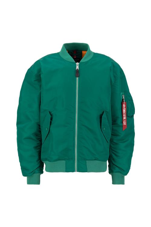 ALPHA INDUSTRIES Overgangsjakke 'MA-1 CS'  grøn / rød