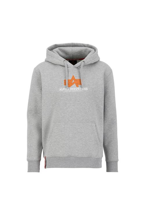 Se ALPHA INDUSTRIES Sweatshirt  grå-meleret / orange / hvid ved About You