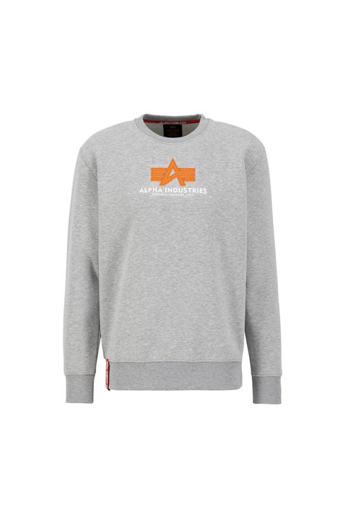 ALPHA INDUSTRIES Sweatshirt  grå-meleret / orange / hvid