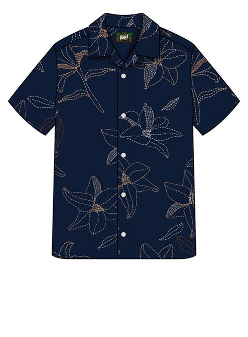 Key Largo Skjorte 'MSH SOLAR'  navy / brun