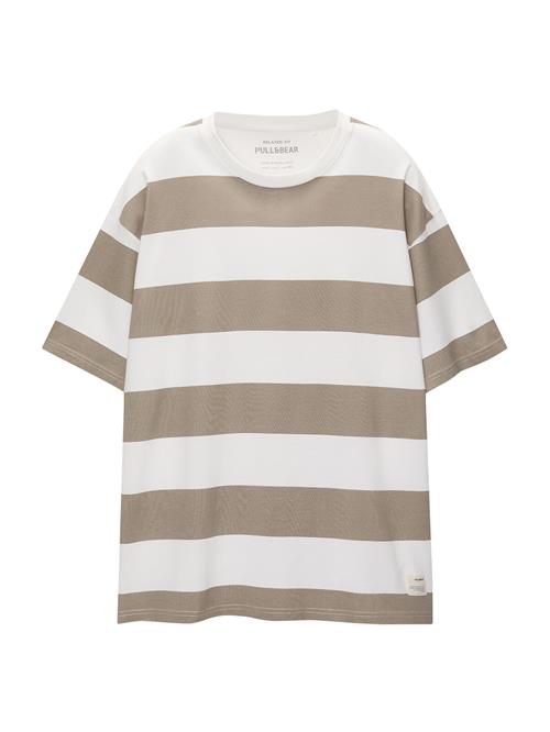 Se Pull&Bear Bluser & t-shirts  mørkebeige / offwhite ved About You