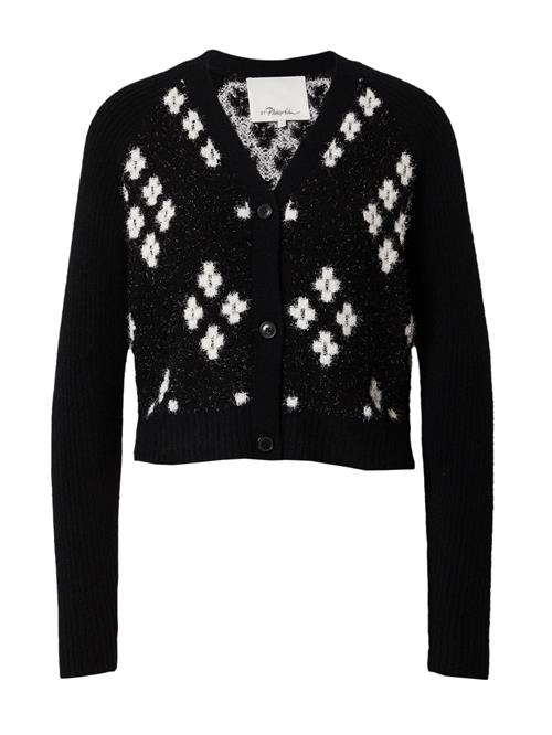 3.1 Phillip Lim Cardigan 'ARGYLE'  sort / hvid