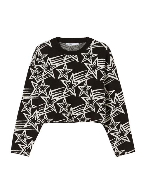 Se Bershka Pullover  sort / hvid ved About You